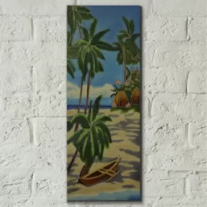 image of Tropical Retreat 1 6x16 By Dana Ridenour Ceramic Tile Wall Hanging