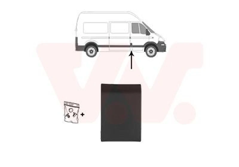 Image of VAN WEZEL Trim / Protective Strip, sidewall VAN WEZEL 4388416