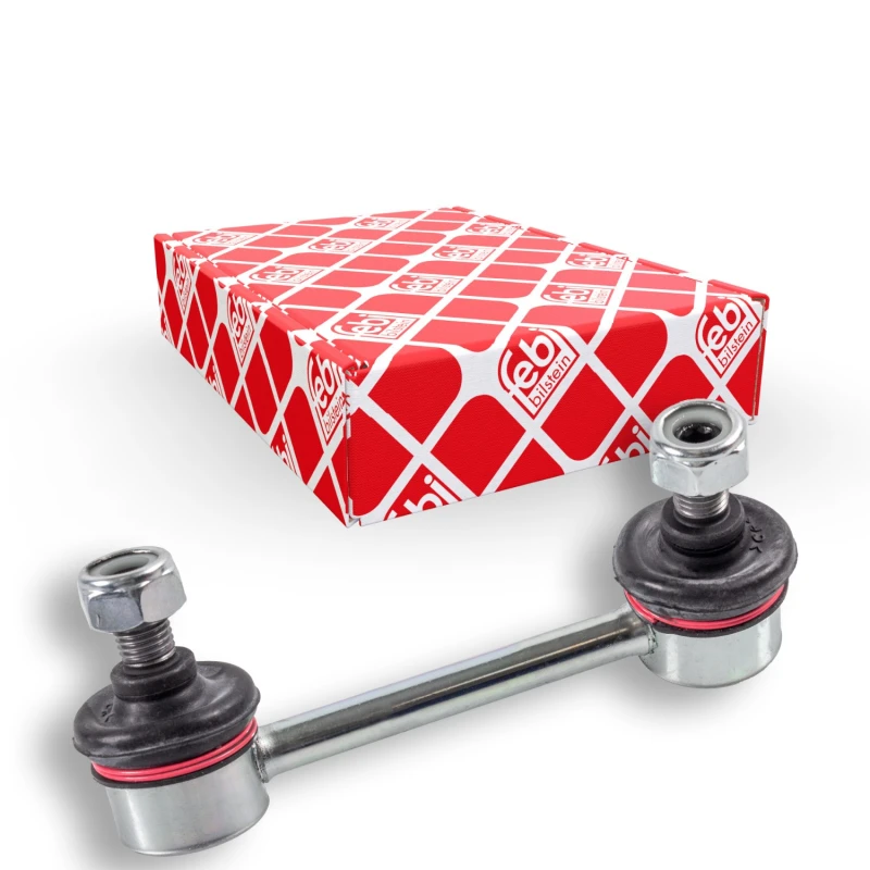 Image of FEBI BILSTEIN 28628 Anti-roll bar link OE Turbo NEW, Rear Axle Left Steel Link Stabiliser (3229)
