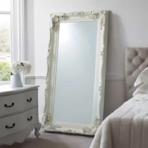 Image of Gallery Direct Carved Louis Leaner Mirror Cream