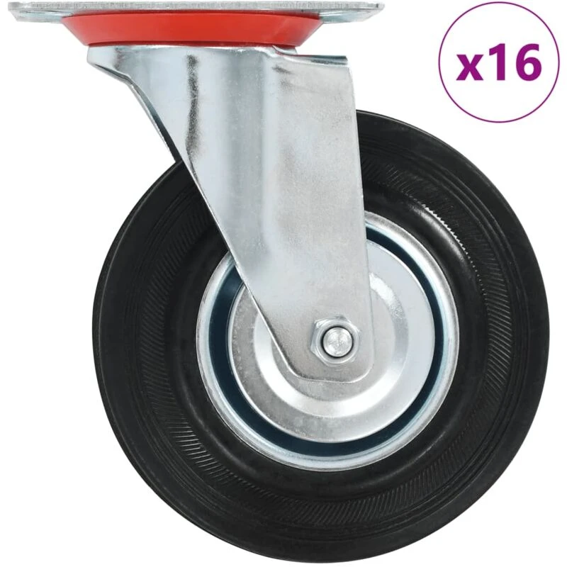 Image of VIDAXL 16 pcs Swivel Casters 125mm Vidaxl 8719883717654