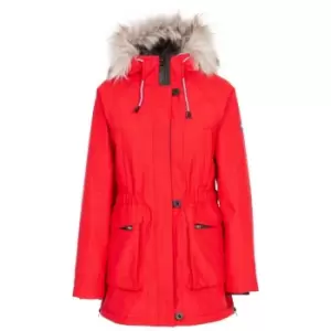 image of Trespass Womens/Ladies Caption Waterproof Parka (L) (Red)