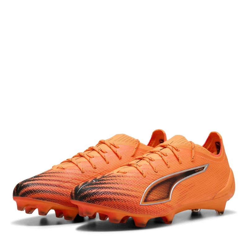 Image of Puma Ultra 5 Ultimate Adults Firm Ground Football Boots Orange/Black male 9.5 (44)