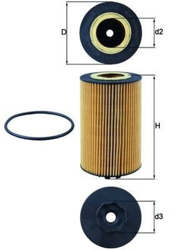 Image of Oil filter MAHLE OX 1140D