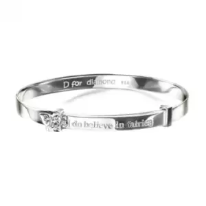 Image of Sterling Silver Believe In Fairies Expandable Bangle B4315