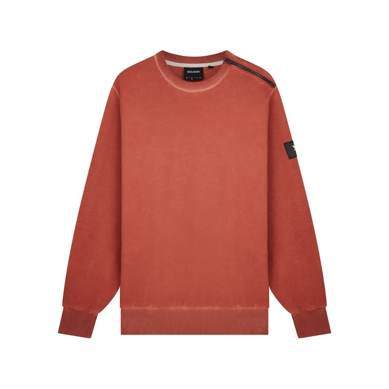 Image of Lyle & Scott Lyle & Scott Oilwash Sweatshirt Rouge Male M