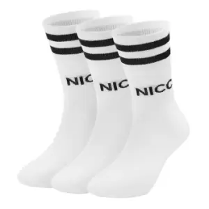 image of Nicce 3 Pack Crew Socks - White