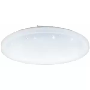 image of Loops - Wall Flush Ceiling Light White Shade White Plastic Crystal Effect LED 33.5W