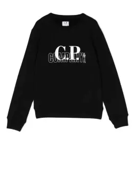 Image of C.P. COMPANY KIDS Graphic-print Detail Sweatshirt Black