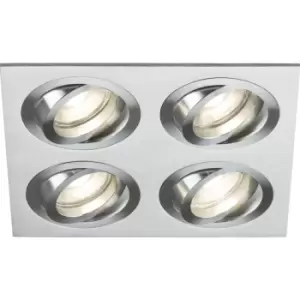 image of Knightsbridge - Ambar Quad Tilt Square Downlight Brushed Chrome - AMA4TSBC