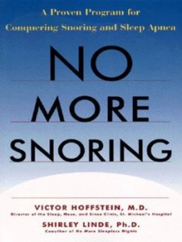 Image of No More Snoring by Victor Hoffstein Book