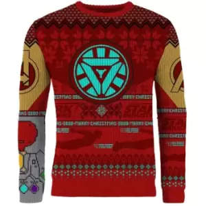 Image of Avengers Iron Man Christmas Jumper (Size L)