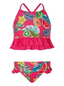 Monsoon Inna Frill Bikini - Pink