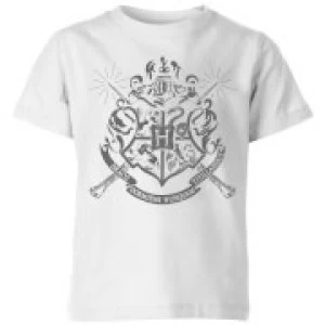 Image of Harry Potter Hogwarts House Crest Kids T-Shirt - White - 11-12 Years