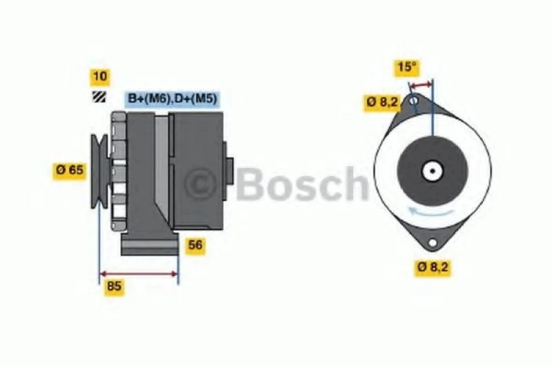 Image of Alternator Bosch 0 986 041 620
