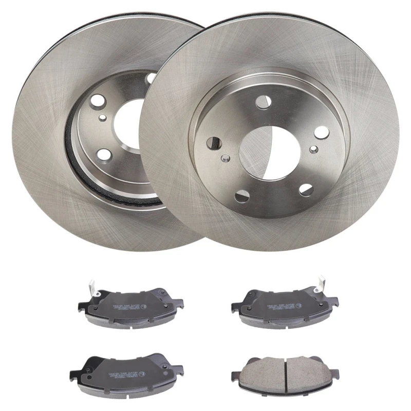 Image of RIDEX 3405B2732 Brake disc and pads set Front Axle, Brake Disc Type: internally vented, with acoustic wear warning Brake Set,disc brakes (3405)
