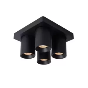 image of Nigel Modern Ceiling Spotlight - LED Dim to warm - GU10 - 4x5W 2200K/3000K - Black