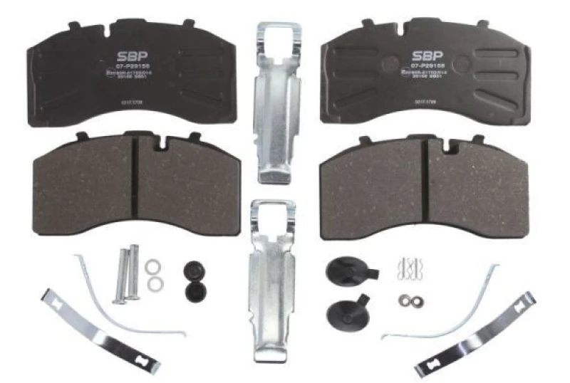 Image of SBP 07-P29158 Brake pad set Rear Axle, not prepared for wear warning indicator Brake Pad Set,disc brake (402)