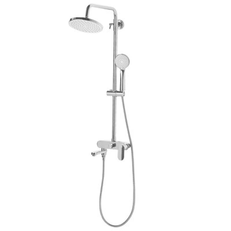 Image of Beliani Mixer Shower Set With Rainshower Gurara Silver