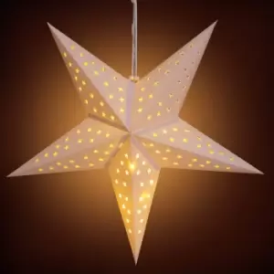 image of LED Paper Star Cream 2ft 5 Arms Stars