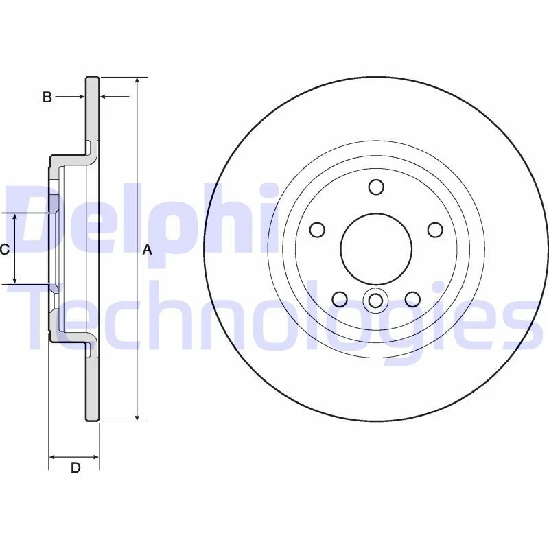 Image of DELPHI Brake disc DELPHI BG4766C