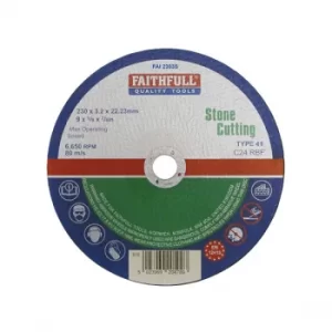 image of Faithfull FAI2303S Stone Cut Off Disc 230 x 3.2 x 22.23mm