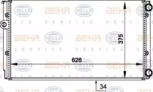 Image of Radiator Heat Exchanger 8MK376714-044 by BEHR