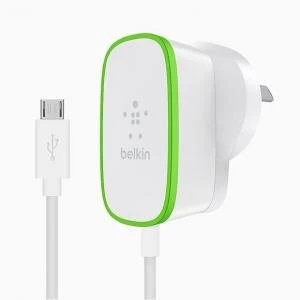 Belkin 12 Watt Wired Micro USB Mains Charger 6 Feet White