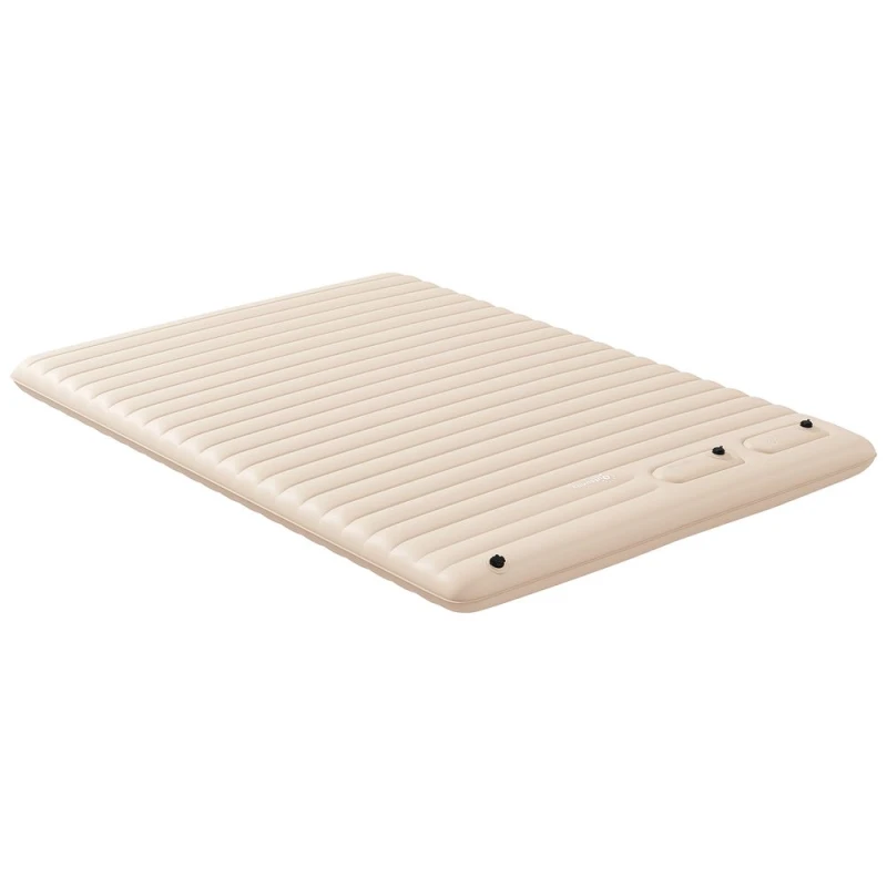 Image of Outsunny Double Air Bed with Foot Pump and Carry Bag, Inflatable Mattress for Guest, Camping, Travel, 195 x 140 x 10cm White