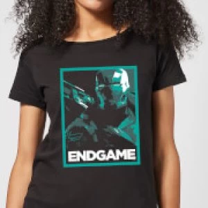 Image of Avengers Endgame War Machine Poster Womens T-Shirt - Black