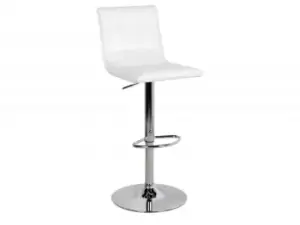 image of LPD Vigo White faux Leather Gas Lift Bar Stool