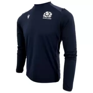 Image of Macron Scotland 22/23 Crew Sweater Mens - Blue