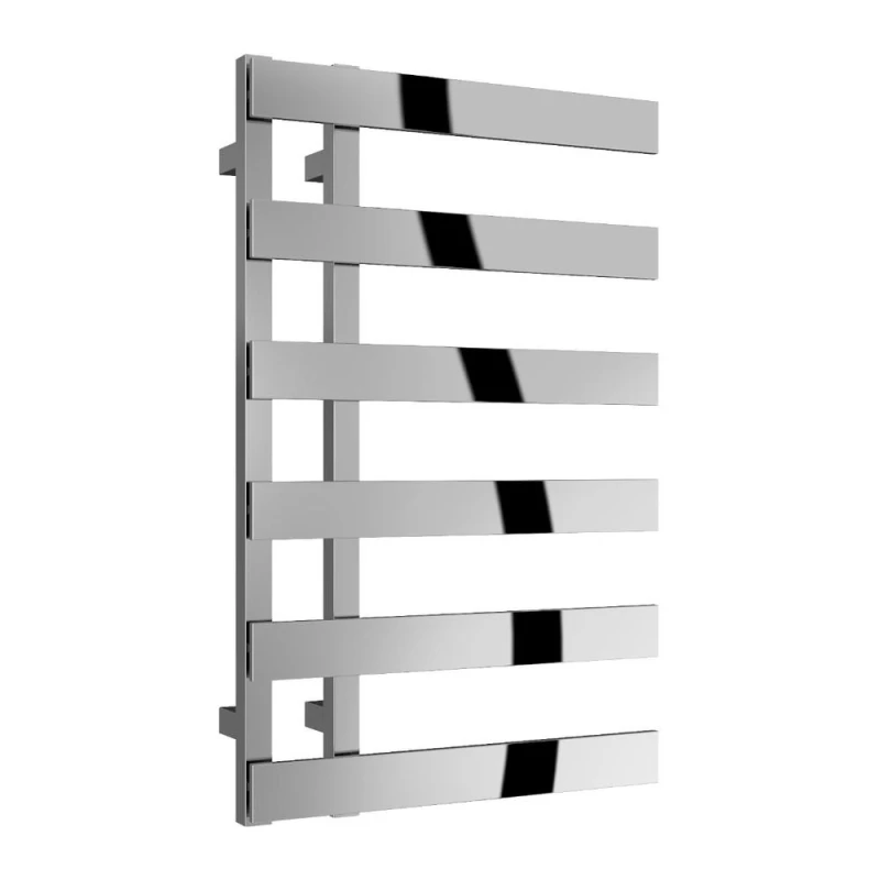 Image of Bathroom Kingdom Florina Chrome Designer Flat Panel Heated Towel Rail 800x500 in Silver Silver Unisex