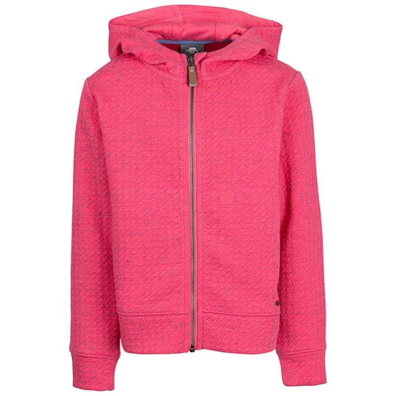 Image of Trespass Winnie Marl Hoodie in Pale Pink Size: 9-10 Years Pale Pink Unisex 9-10 Years