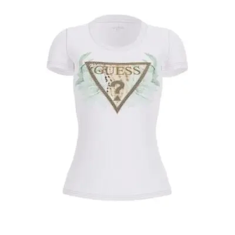 Image of Guess Flower T-Shirt For Her Guess Blanc Female S