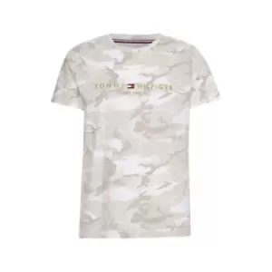 Image of Tommy Hilfiger Camo Tommy Logo Tee - Beige