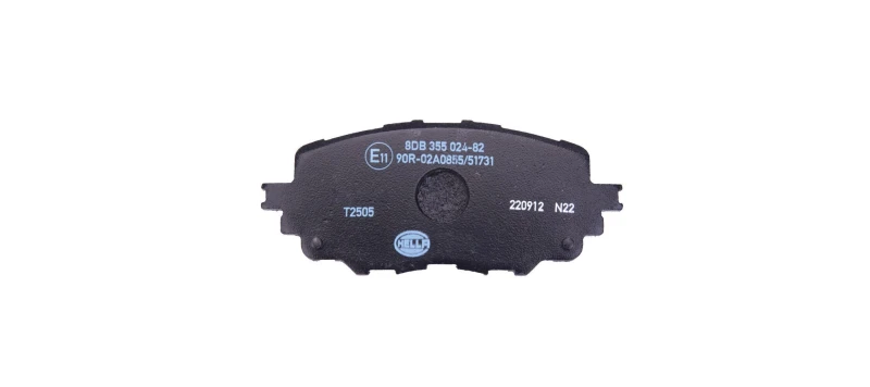 Image of HELLA Brake pad set HELLA 8DB 355 024-821