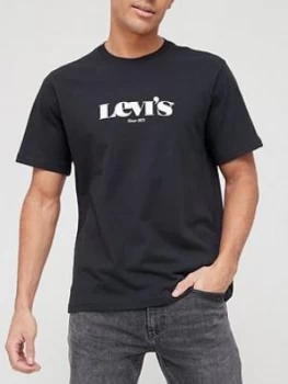 Levis Levis Relaxed Fit Modern Vintage Logo T-Shirt, Black Size M Men