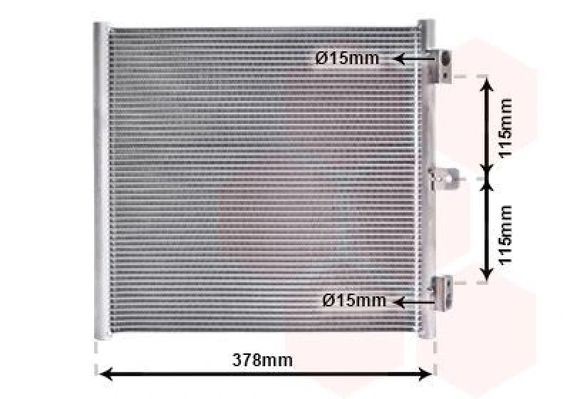 Image of VAN WEZEL Air conditioning condenser VAN WEZEL 74015704