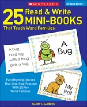 Image of 25 read and write mini books that teach word families fun rhyming stories t