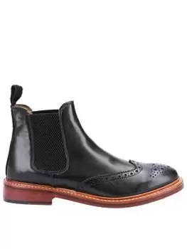 Cotswold Siddington Leather Sole Cheaslea Boot, Black, Size 9, Men