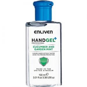 image of Enliven Hand Sanitiser Gel Professional Cucumber and Garden Mint 100ml