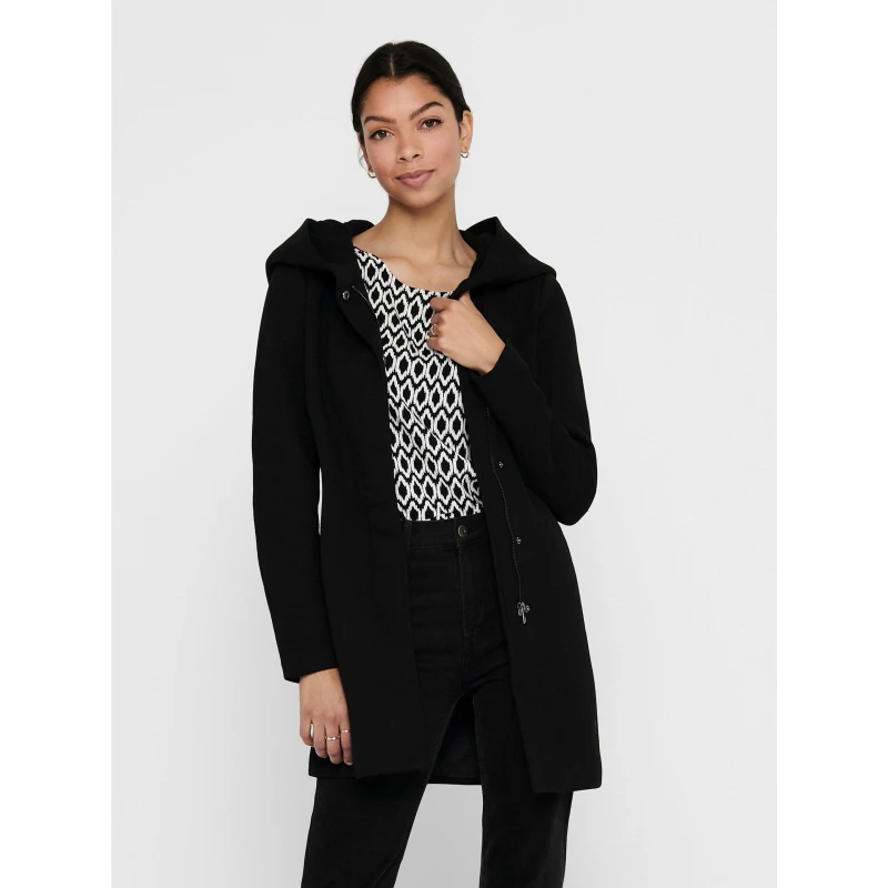 Image of Only Womens Sedona Light Hooded Duffle Coat Black female L