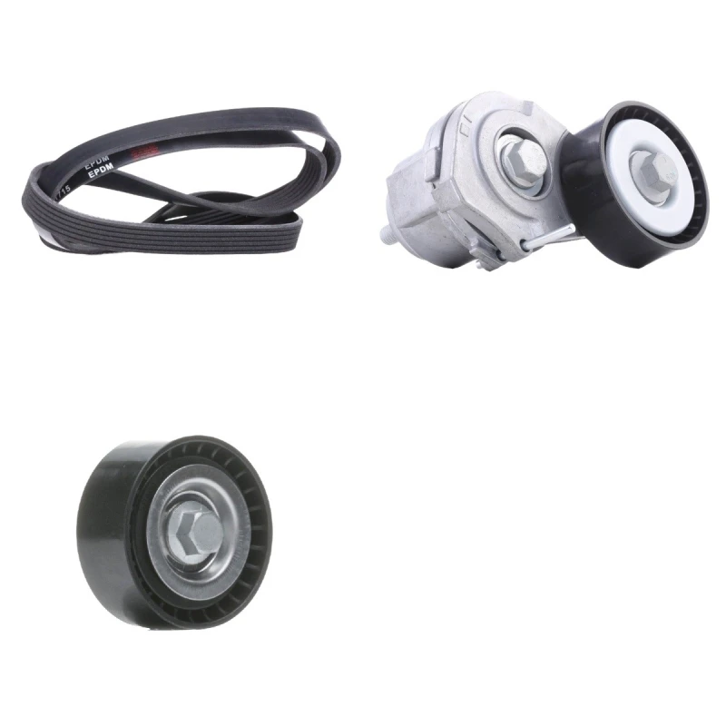 Image of RIDEX 542R0230 V-ribbed belt set Check alternator freewheel clutch & replace if necessary V-Ribbed Belt Set (542)