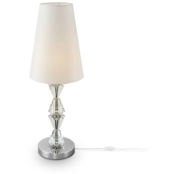 image of Maytoni Modern - Florero Modern Florero Chrome Table Lamp with Shade