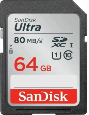 Image of SanDisk Ultra Lite SDXC 80MB/s Class 10 UHS-I 64GB