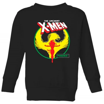 image of X-Men Dark Phoenix Circle Kids Sweatshirt - Black - 9-10 Years