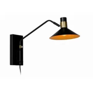 image of Pepijn Modern Wall Light - 1xE14 - 3 StepDim - Black