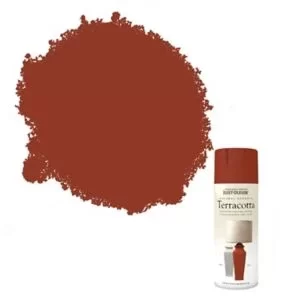 Image of Rust-Oleum Natural Effects Terracotta Matt Textured Effect Multi Surface Spray Paint, 400Ml