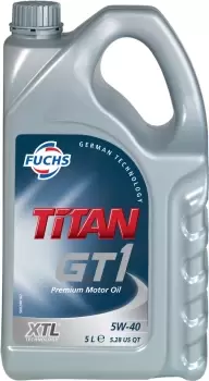 Image of FUCHS TITAN GT1 5W-40 XTL ENGINE OIL LUBRICANT 5 LITRES ACEA C3 API SN/SM